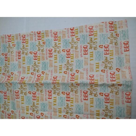 BBQ Howdy New reuseable 100 Cotton Handmade Napkins Set / of 4 - Picture 4 of 7